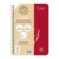 FOREVER premium, cahier reliure intégrale A5 90g recyclé 120p détachQ.5x5 coloris assortis - Image 5
