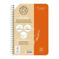 FOREVER premium, cahier reliure intégrale A5 90g recyclé 120p détachLigné coloris assortis - Image 4