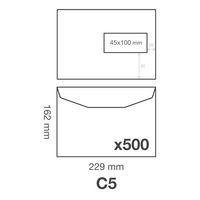 Boite 500 enveloppes gommées 162x229 fen45x100 80g - Image 4