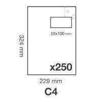 Boite 250 pochettes adh 229x324 fen 50x100 blanc 120g - Image 3