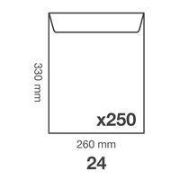 Boite 250 pochettes auto.adh 260x330 Kraft Mille raies 90g - Image 2