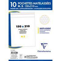 10 pochettes à bulles 150x210 Kraft blanc 90g ss film - Image 2