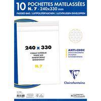 10 pochettes à bulles 240x330 Kraft blanc 90g ss film - Image 2