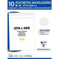 10 pochettes à bulles 270x360 Kraft blanc 90g ss film - Image 2