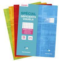 Cahier piqué déficients visuels 24x32cm 96p séyès noir 2,5mm 10/10 - Image principale