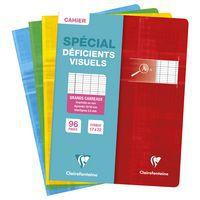 Cahier piqué déficients visuels 17x22cm 96p séyès noir 2,5mm 10/10 - Image principale