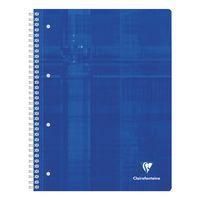 Cahier reliure intégrale 22,5x29,7cm 160p Q.5x5  couverture Bleue perfo4 trous - Image principale