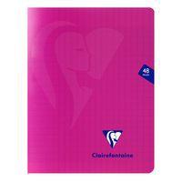 Mimesys cahier piqué polypro 17x22cm 48p séyès Rose - Image principale