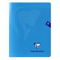 Mimesys cahier piqué polypro 17x22cm 48p séyès Bleu - Image principale