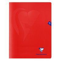 Mimesys cahier piqué polypro 24x32cm 96p Q.5x5 Rouge - Image principale