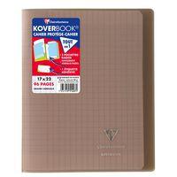 Koverbook piqué polypro transparent Gris 17x22cm 96p séyès - Image principale