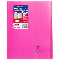 Koverbook piqué polypro transparent Rose 24x32cm 96p séyès - Image principale
