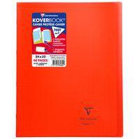 Koverbook piqué polypro transparent Rouge 24x32cm 48p Q.5x5+marge - Image principale
