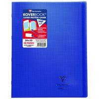 Koverbook piqué polypro transparent Bleu marine 24x32cm 48p Q.5x5+marge - Image principale