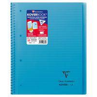Koverbook reliure intégrale enveloppante PP transparent 22,5x29,7cm 160p ligné perfo 4 trous coloris assortis - Image principale