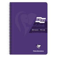EUROPA GLOSSY, reliure intégrale A4 Violet 180p détachLigné + marge - Image principale