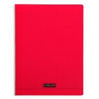 8000 POLYPRO, Cahier piqué rouge 24x32cm 192p séyès 90g - Image principale