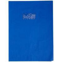 Protège-cahier grain cuir 20/100ème 21x29,7 bleu + porte étiquette - Image principale