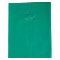 Protège-cahier grain cuir 20/100ème 24x32 vert + porte étiquette - Image principale