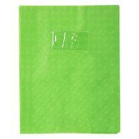 Protège-cahier grain losange 18/100ème 17x22 vert clair + porte étiquette - Image principale
