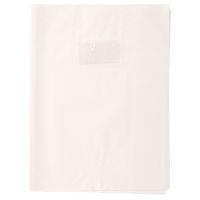 Protège-cahier grain losange 18/100ème 17x22 blanc + porte étiquette - Image principale