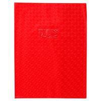 Protège-cahier grain losange 18/100ème 24x32 rouge + porte étiquette - Image principale