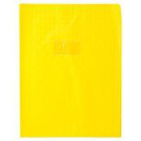 Protège-cahier grain losange 18/100ème 24x32 jaune + porte étiquette - Image principale