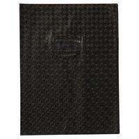 Protège-cahier grain losange 18/100ème 24x32 noir + porte étiquette - Image principale
