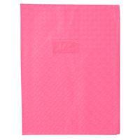 Protège-cahier grain losange 18/100ème 24x32 rose + porte étiquette - Image principale