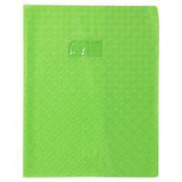 Protège-cahier grain losange 18/100ème 24x32 vert clair + porte étiquette - Image principale