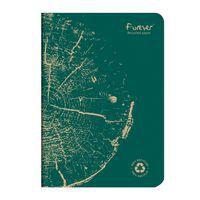 FOREVER premium carnet piqué 14,8x21cm 90g recyclé 96p ligné vert pin - Image principale