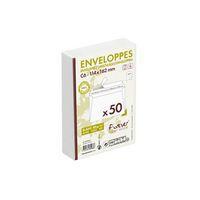 50 enveloppes 114x162 80g blanc recyclé, ss cello - Image principale