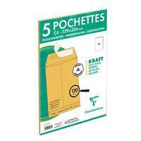 5 pochettes soufflet 229x324x30 Kraft 120g ss film - Image principale