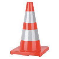 Cône de balisage avec bandes réfléchissantes - Manutan Expert - Image principale