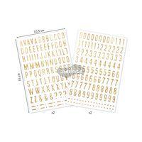 Glitty, Sach 2 pl 10,5x16cm, Alphabet / chiffres, or - Image 3