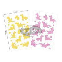 Glitty, Sach 2 pl 10,5x16cm, Licornes, Jaune et rose - Image 2