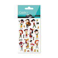 Etui stickers 3d cooky 1 planche pirates - Maildor - Image principale