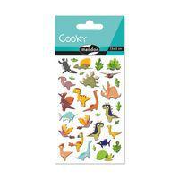 Etui stickers 3d cooky 1 planche dinosaures - Maildor - Image principale