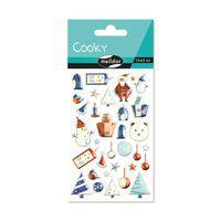 Cooky, Sach 1 pl 7,5x12cm, Noël enfant, bleu - Image principale