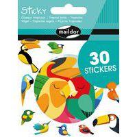 Sticky, Oiseaux tropicaux, 30 gommettes - Image principale