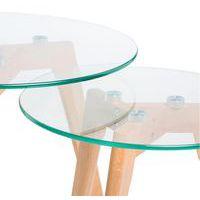 Tables basses gigognes Abel plateau verre - Image 3