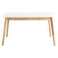 Table Kenna 140x90 cm extensible blanc/Chêne - Image 2