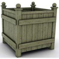 Jardinière Arles 100x100x95 cm avec boules pin - Image principale