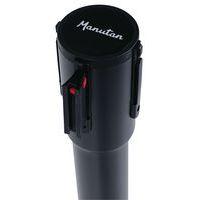 Poteau noir sangle noir 2m base à roulettes noir - Image 4