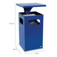 Cendrier-poubelle 72L / Bleu - Manutan - Image 3