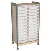 Meuble colonnes à casiers Lili 2 col/24 casiers Ht 137 cm kaki - Image principale