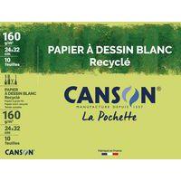 Feuille blanc canson 24 x 32, 160 g, recyclé (Pochette de 10) - Image principale