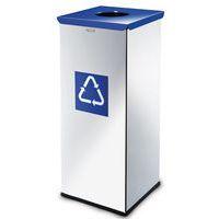 Poubelle métallique Prestige de recyclage 60 L, bleu - Image principale