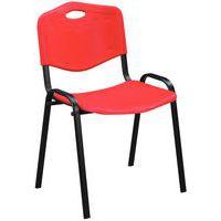 Chaise coques plastique rouges struct noire Ek wo - Image principale