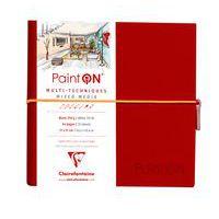 Carnet Paint'ON cousu double PU à élastique 19x19cm 64p 250g blanc - Image principale